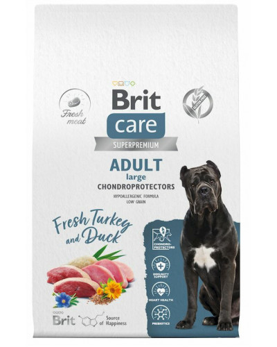 Brit Сare Dog Adult Large Chondroprotectors сухой корм для собак крупных пород, с индейкой и уткой