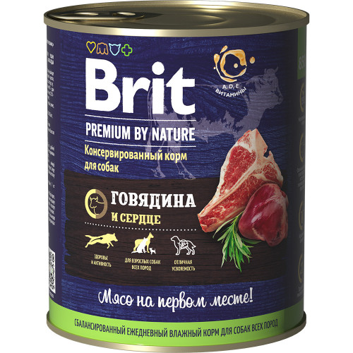 Brit Beef and Heart влажный корм для собак с говядиной и сердцем 850 г х 6 шт