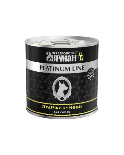 Четвероногий Гурман Platinum line сердечки куриные в желе 240 гр х 12 шт