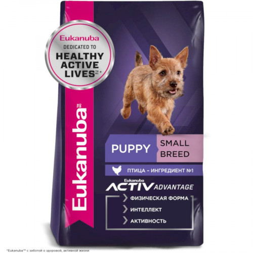 Eukanuba Puppy Small Breed корм для щенков мелких пород с курицей