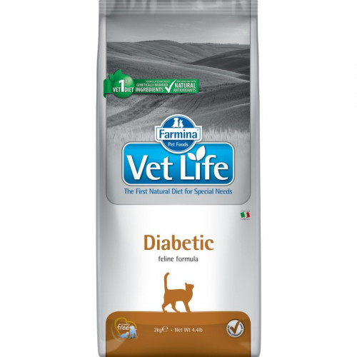 Farmina Vet Life Cat Diabetic сухой корм для взрослых кошек с заболеванием сахарного диабета 2 кг