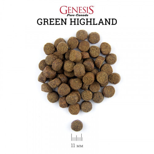 Genesis Pure Canada Green Highland Puppy сухой корм для щенков, юниоров, беременных и кормящих взрослых собак всех пород с курицей, козой и ягненком