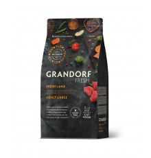 Grandorf Fresh для взрослых кошек крупных пород, свежее мясо ягненок с бататом, чувствительное пищеварение или склонность к аллергии