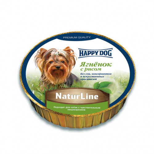 Паштет Happy Dog для щенков всех пород старше 20 недель с ягненком и рисом - 85 г х 11 шт