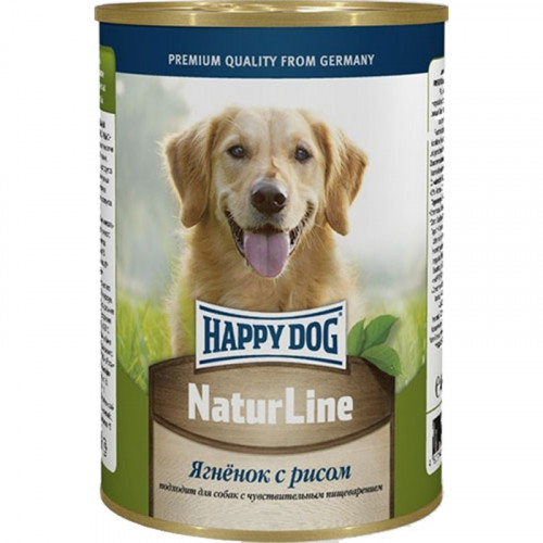 Happy Dog консервы для взрослых собак с ягненком и рисом - 410 г х 20 шт