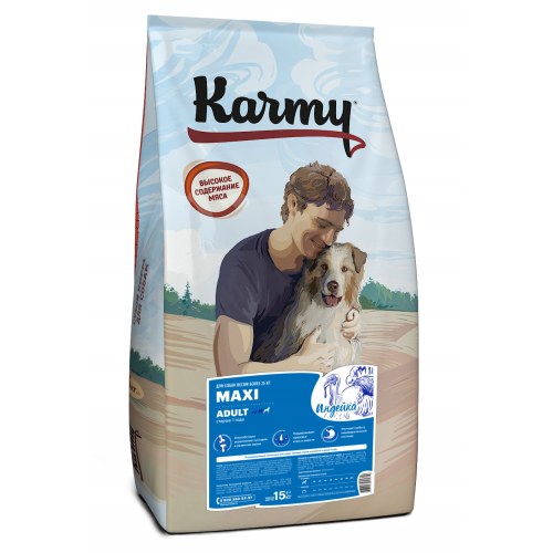 Karmy Maxi Adult сухой корм для собак крупных пород  с индейкой