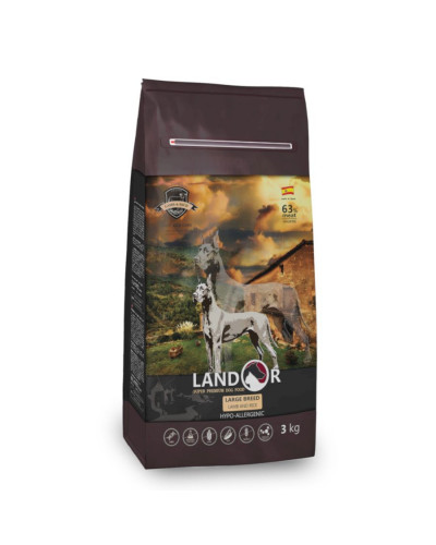 Landor Adult Large Breed Dog сухой корм для собак крупных пород с ягненком и рисом -15 кг