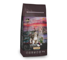 Landor Puppy сухой корм для щенков всех пород от 1 до 18 месяцев, с уткой и рисом - 15 кг