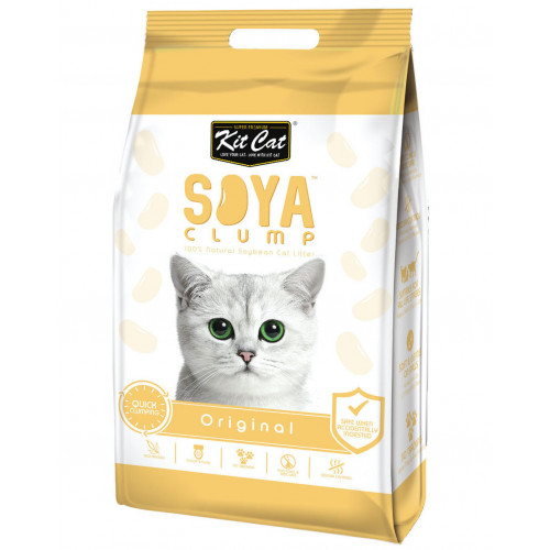 Kit Cat SoyaClump Soybean Litter соевый биоразлагаемый комкующийся наполнитель - 7 л (14 л)