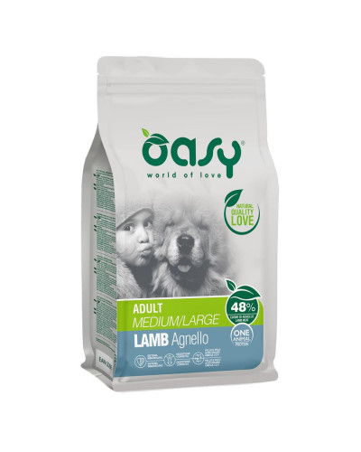 Oasy Dry Dog OAP Adult Medium/Large сухой монопротеиновый корм для собак  средних и крупных пород с ягненком