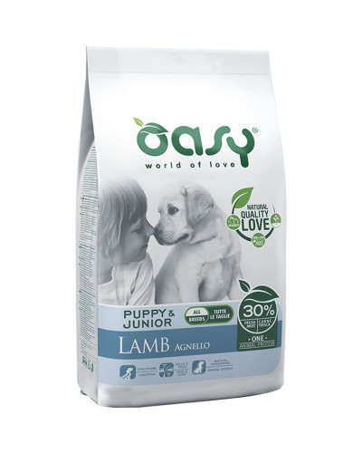 Oasy Dry Dog OAP Puppy All Breed сухой корм для щенков средних и крупных пород с ягненком