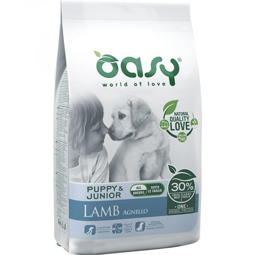 Oasy Dry Dog OAP Puppy All Breed сухой корм для щенков средних и крупных пород с ягненком