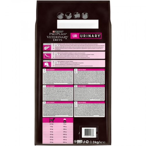 Pro Plan Veterinary Diets UR Urinary корм для собак при мочекаменной болезни 3 кг