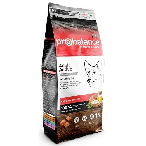 ProBalance Active сухой корм для собак с высокой активностью, с курицей 15 кг