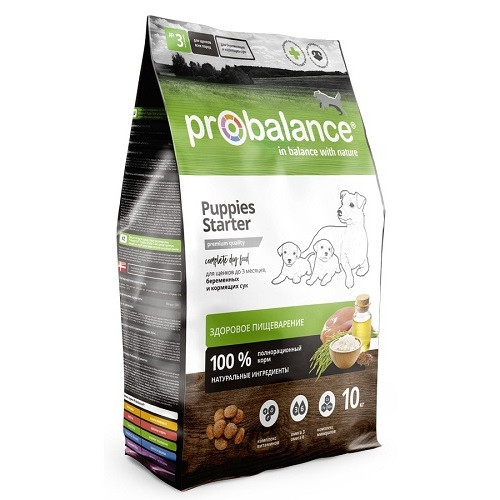 ProBalance Starter сухой корм для щенков до 3-х месяцев, беременных и кормящих собак, с курицей